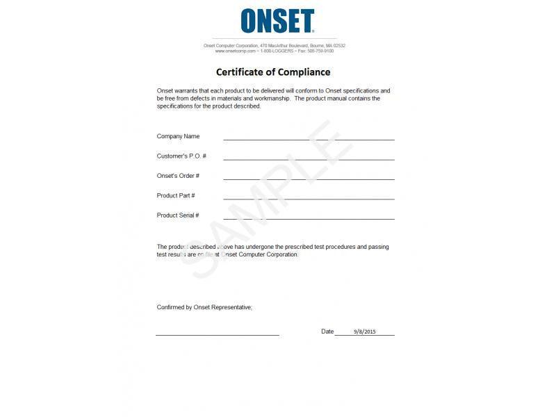 Certification de conformité